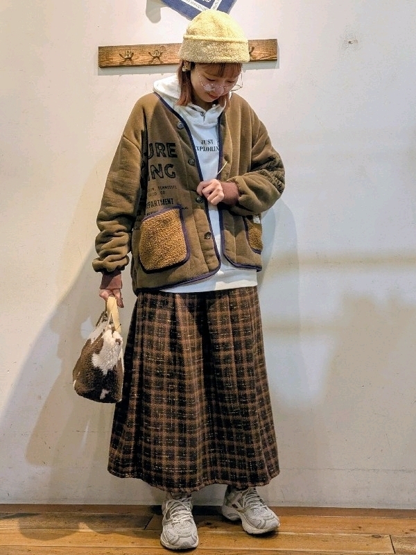 秋冬の淡色コーデ