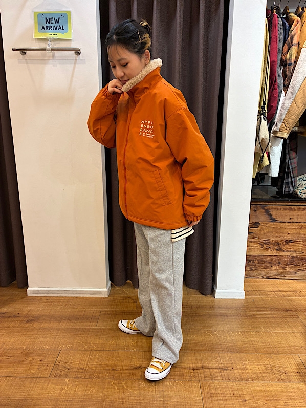 ナイロン裏ボアジャケット